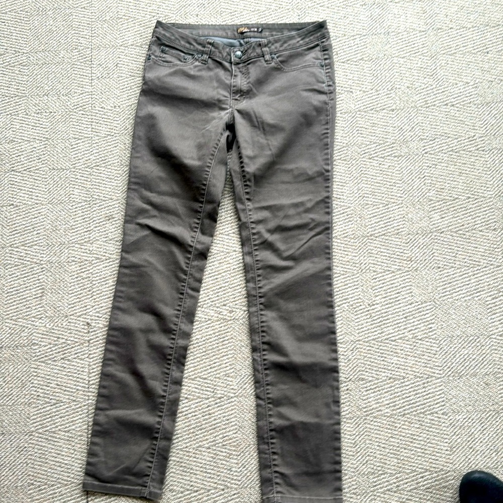 Prana Grey Denim Straight Leg Pants